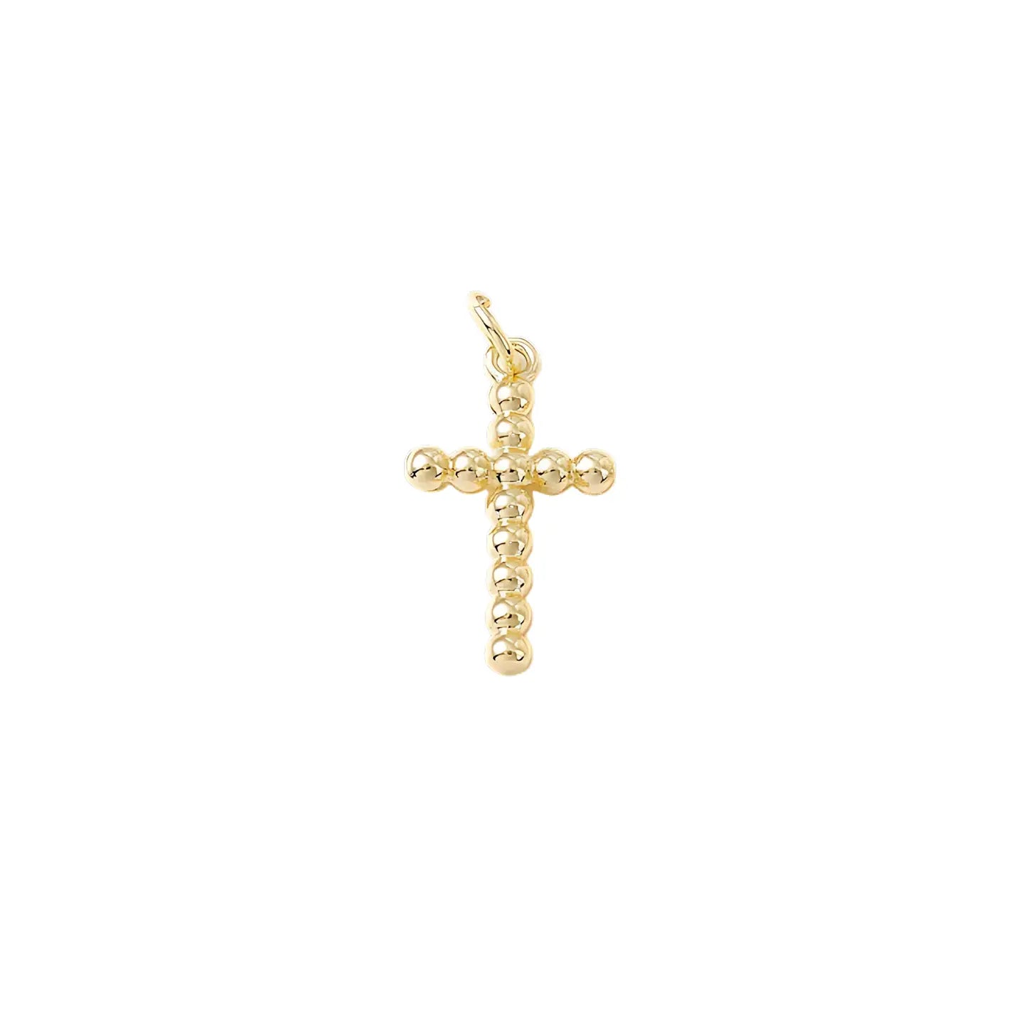 beaded cross charm
