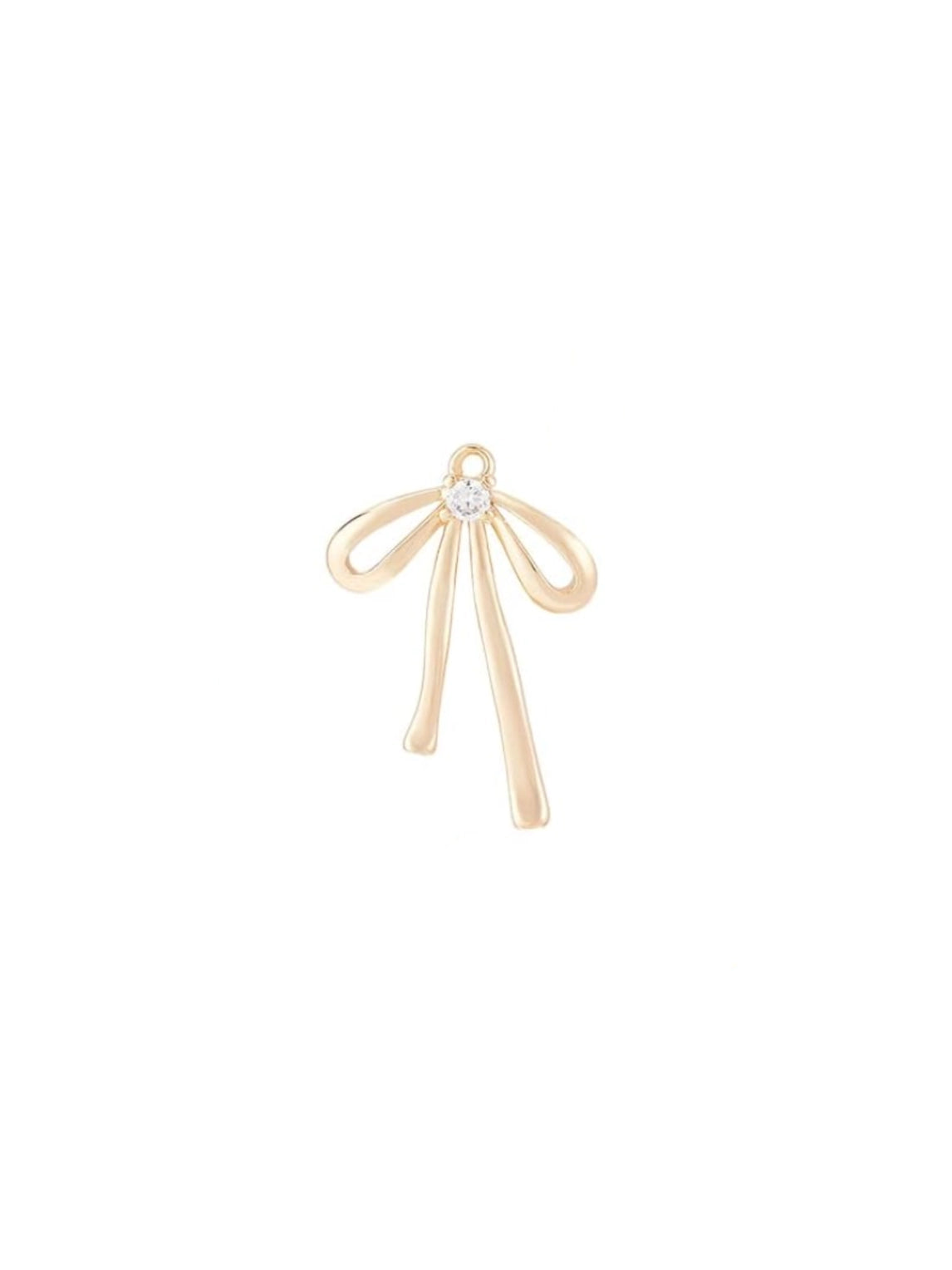 bow diamond center charm