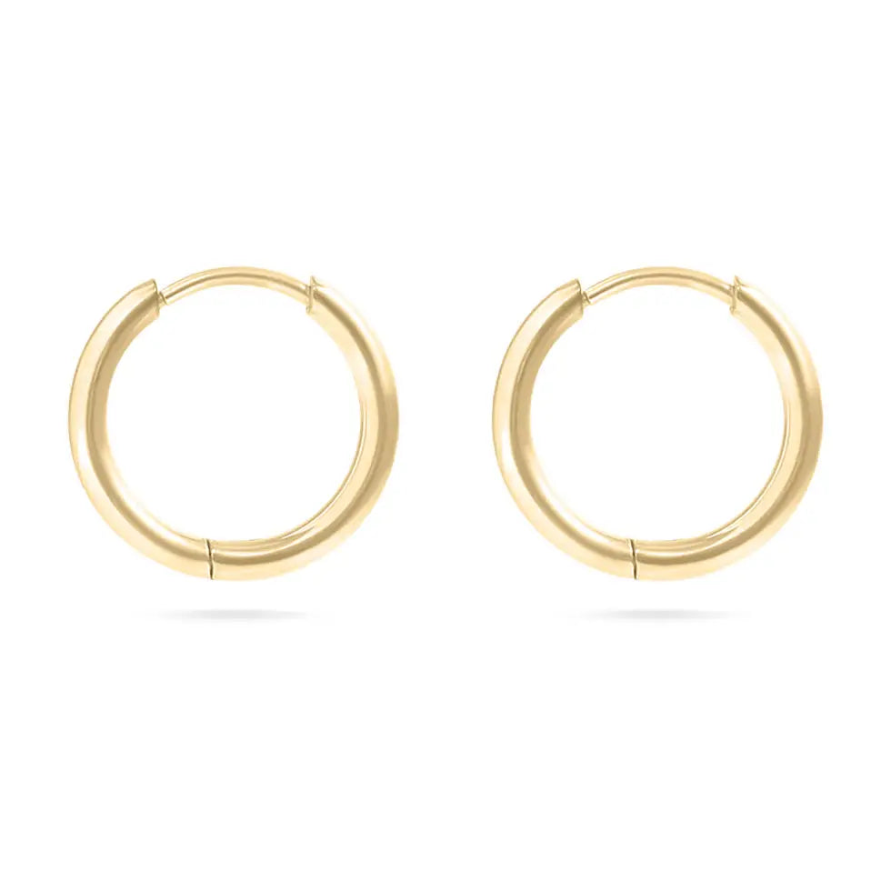 8mm gold hoop earrings