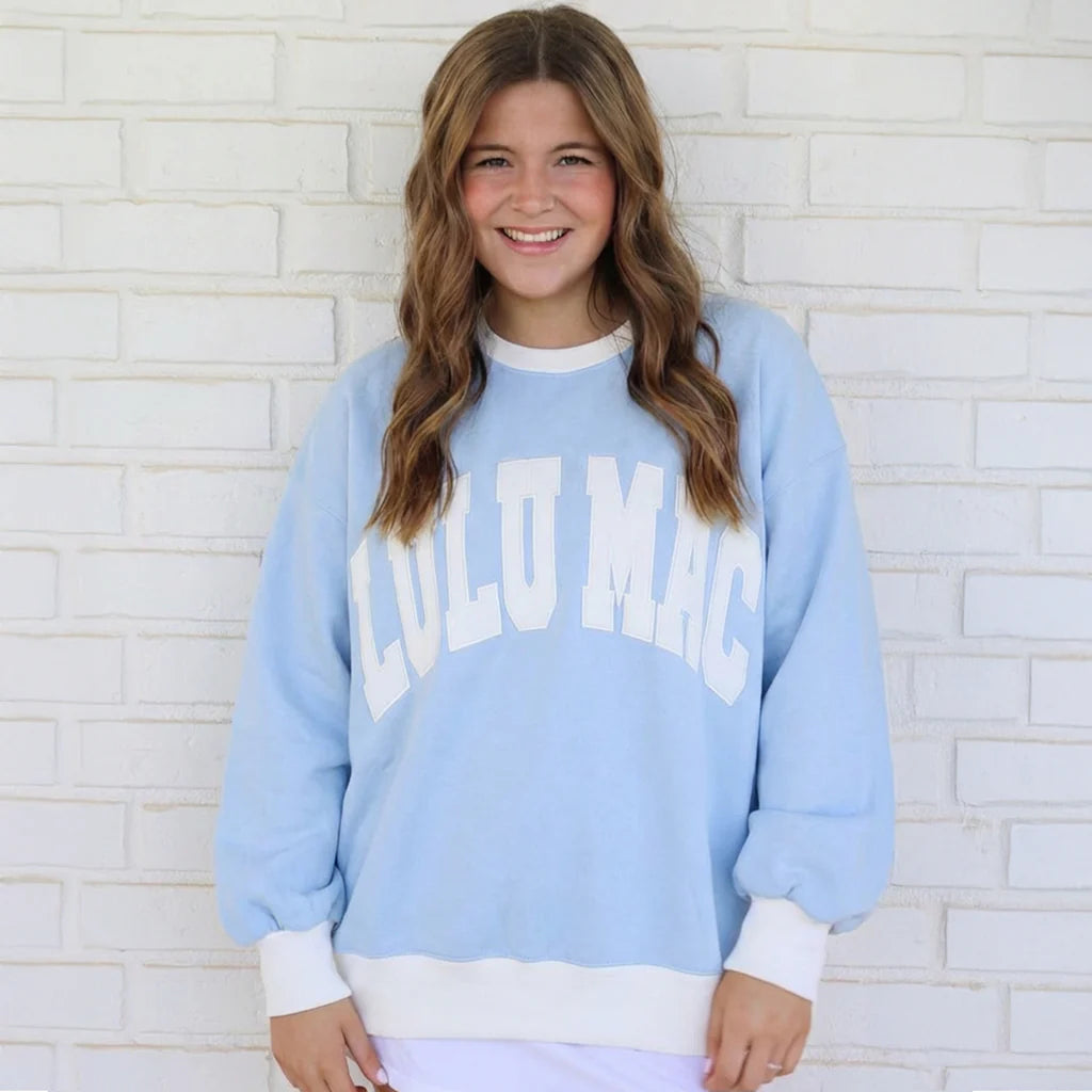 color block lulu mac crewneck