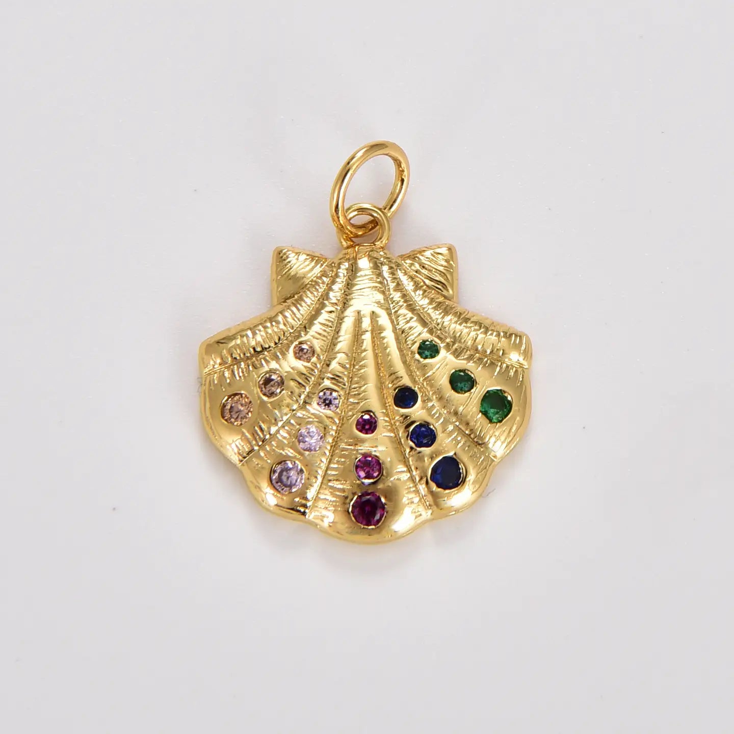 pave sea shell charm