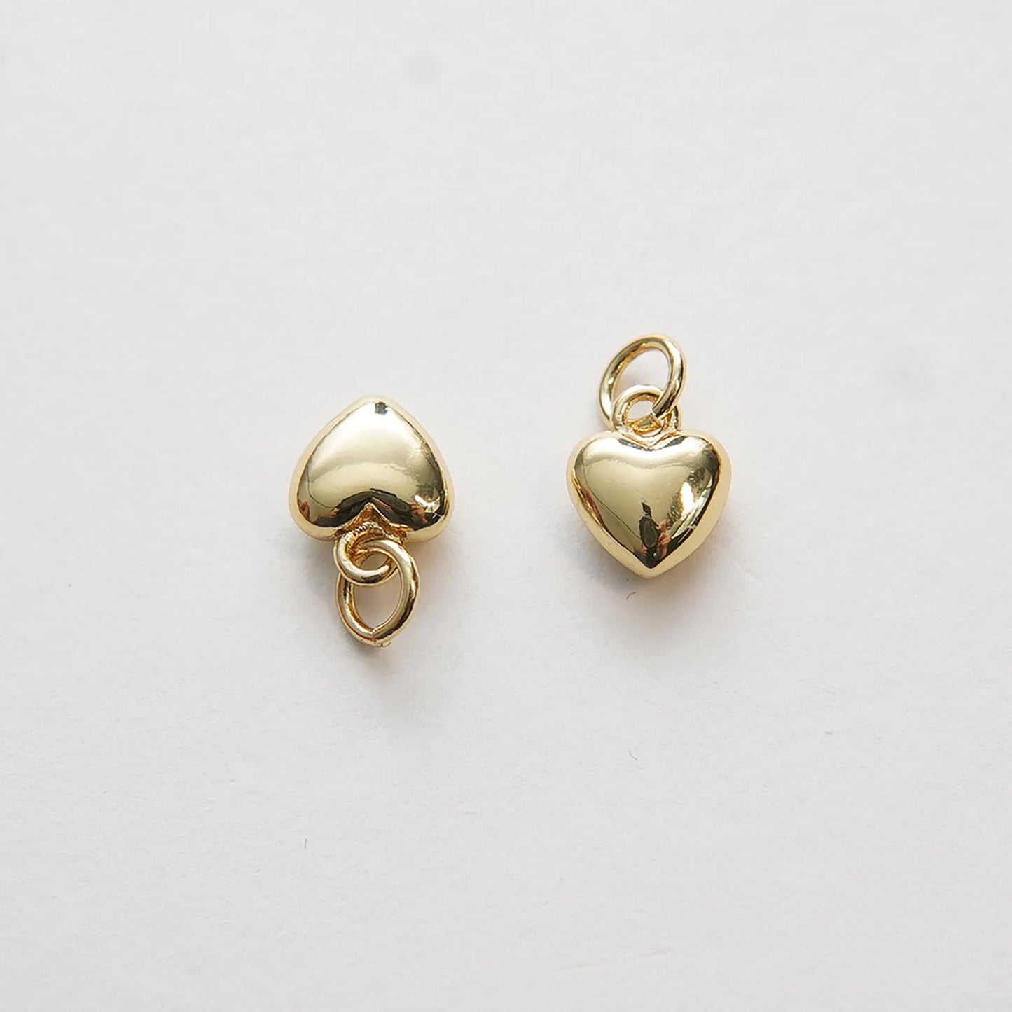 mini puffy heart charm