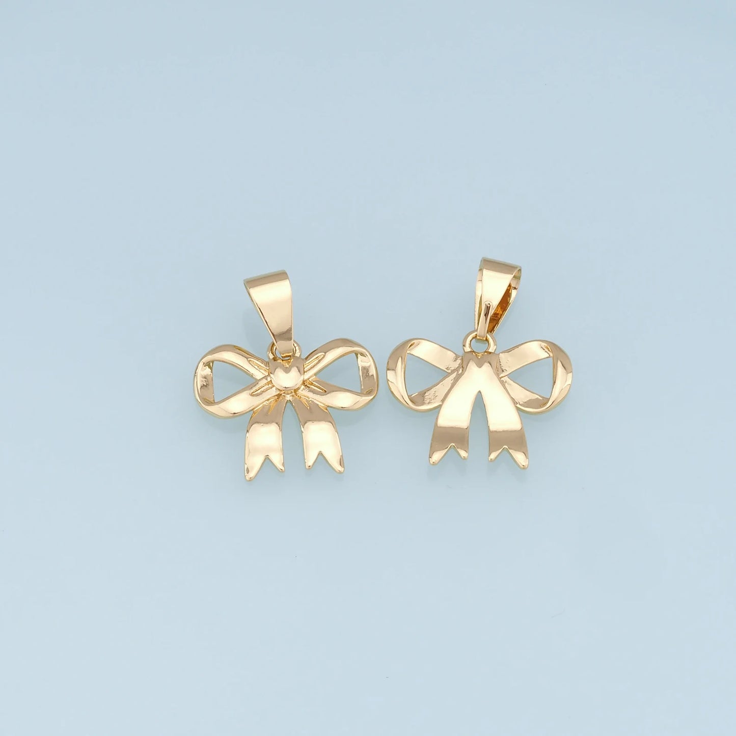 gold mini bow charm