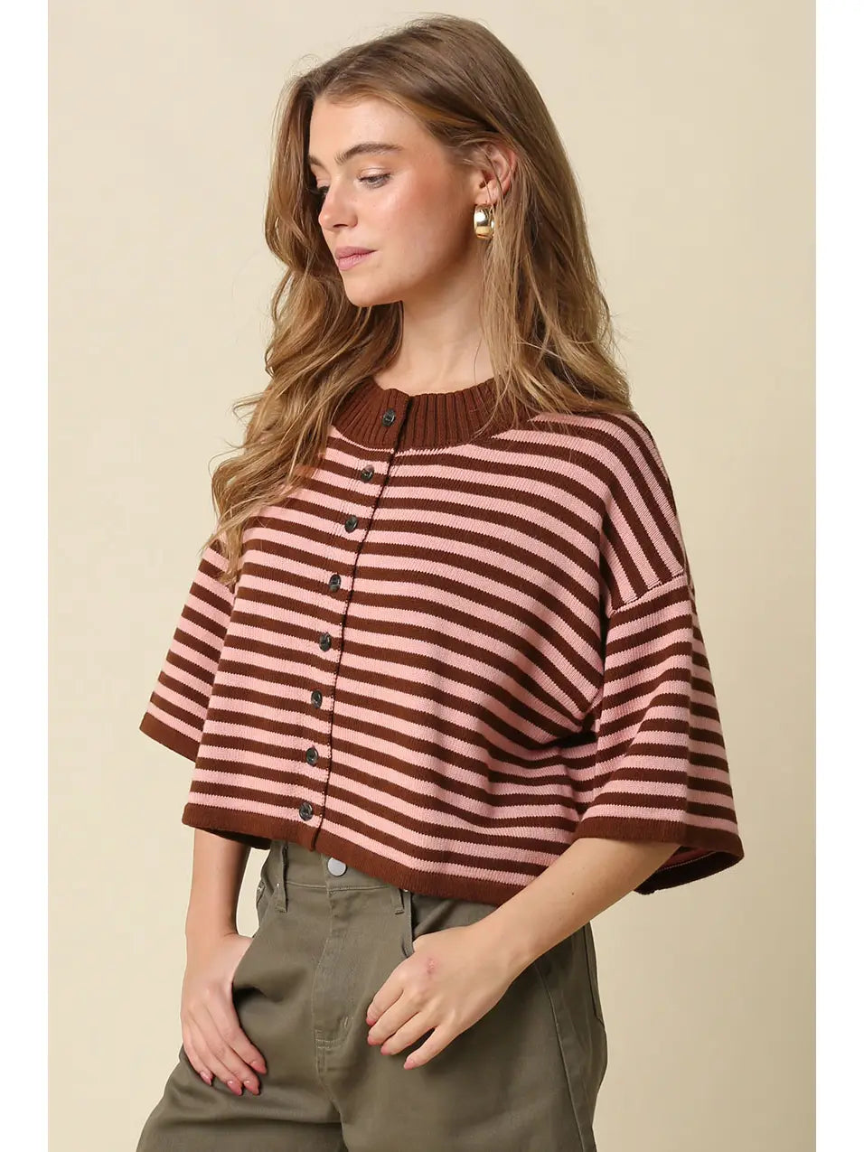 natalia striped cardigan