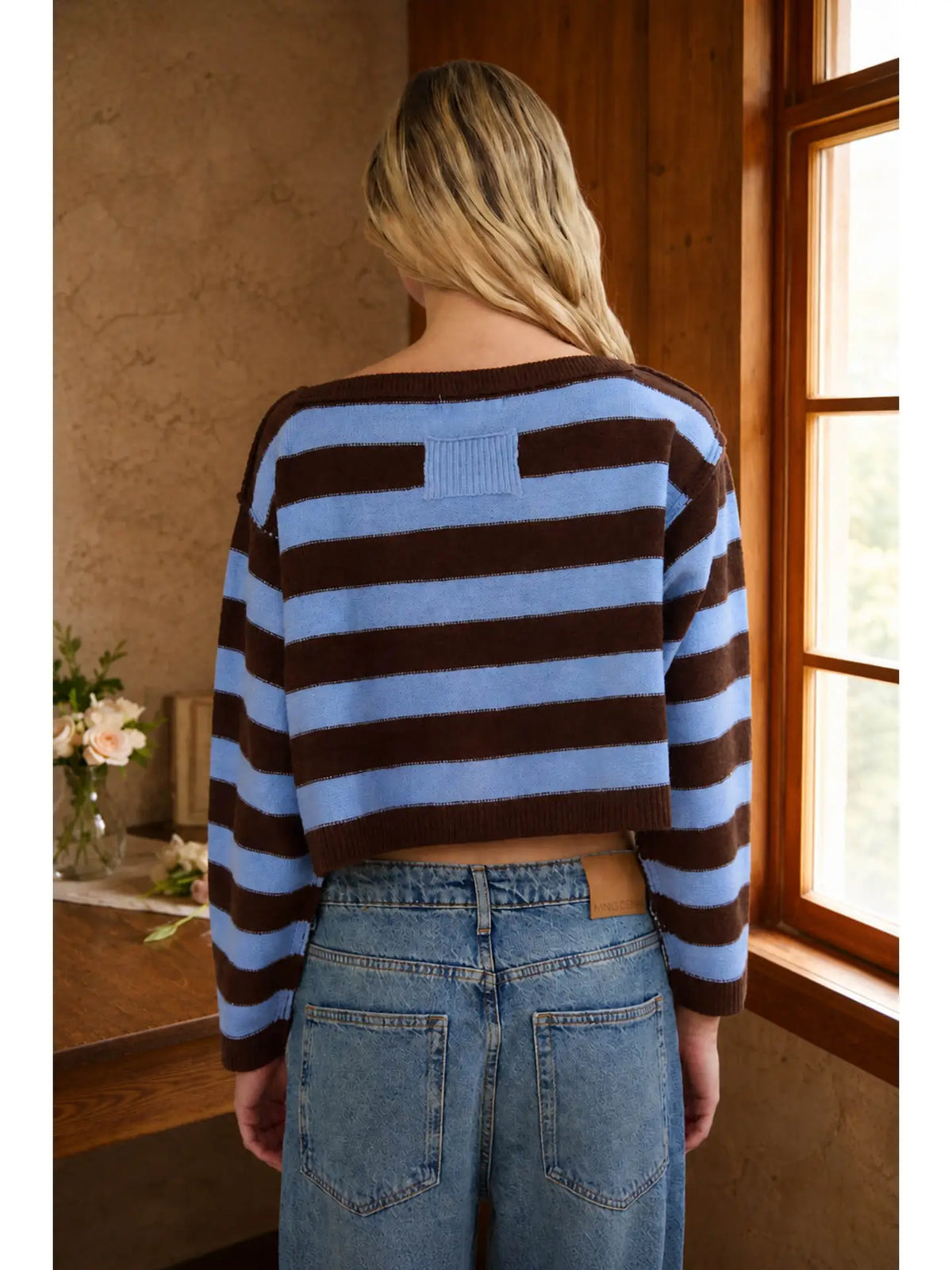lillian striped crewneck