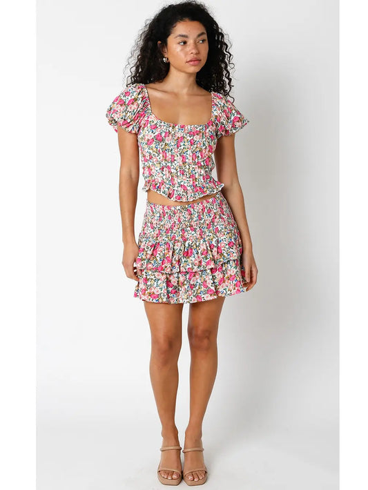 rosalie garden smocked top