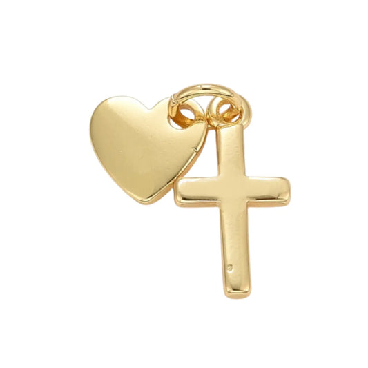 heart cross charm