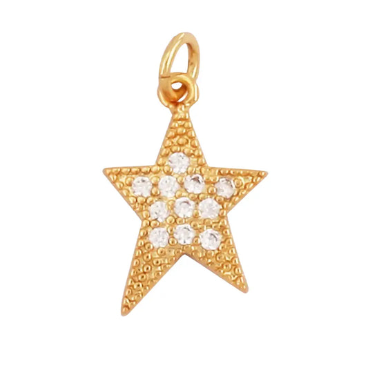 pave mini star charm