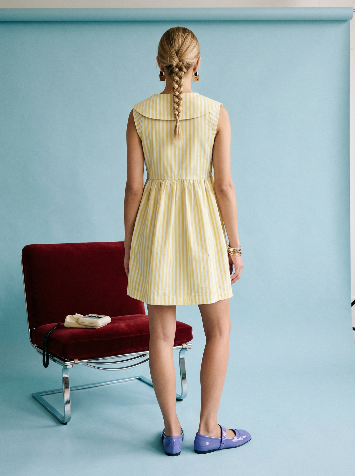 illa striped mini dress