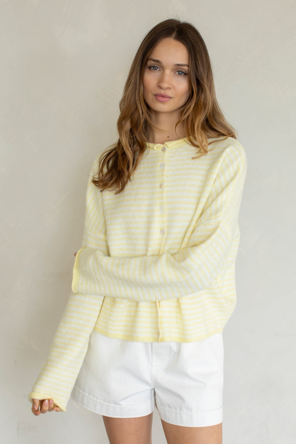 mini stripe cardi