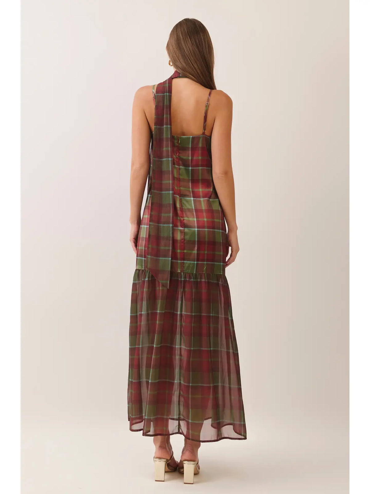 quinn plaid maxi