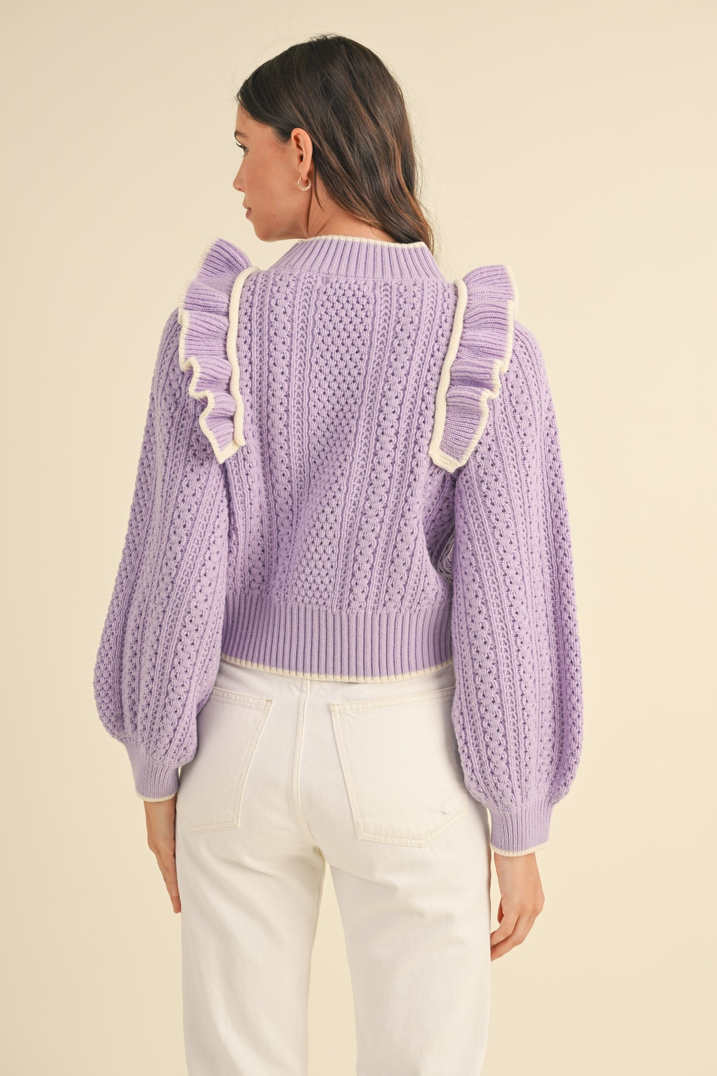 kelsey ruffle sweater