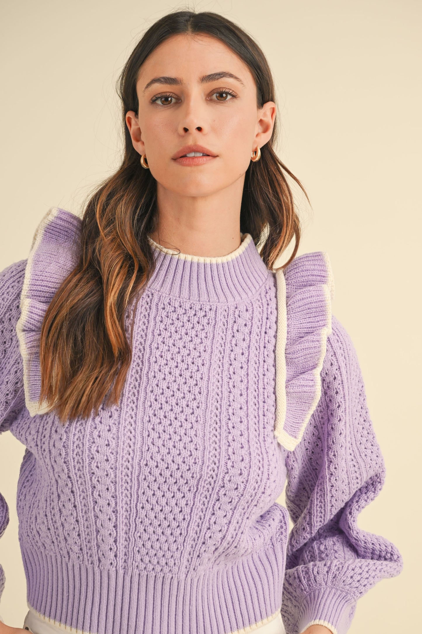 kelsey ruffle sweater