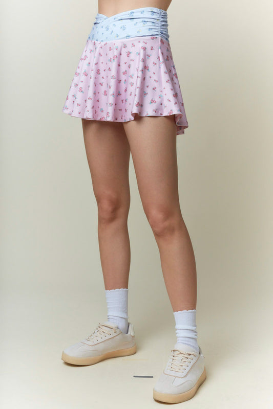 elouise floral mini skirt