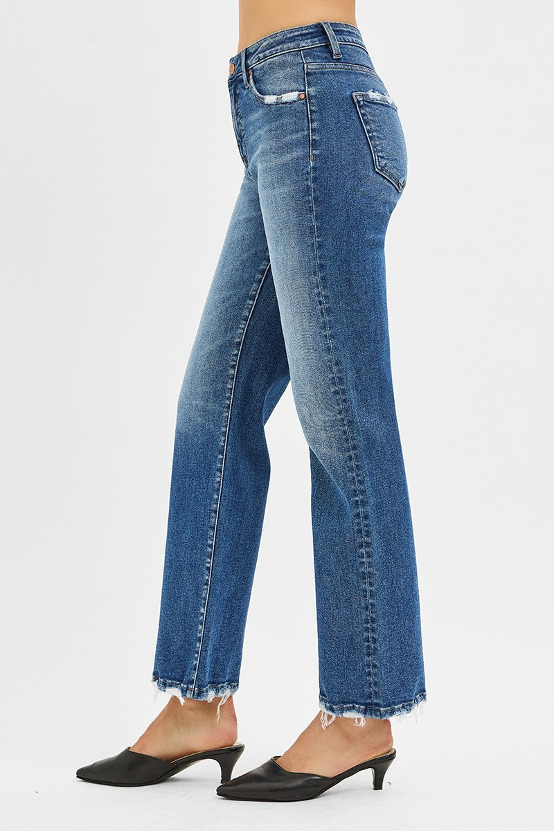 kimberly high rise ankle straight jean