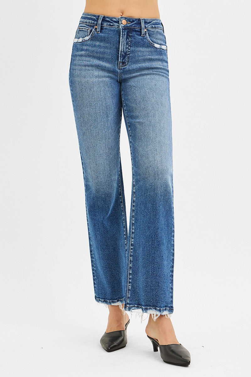 kimberly high rise ankle straight jean