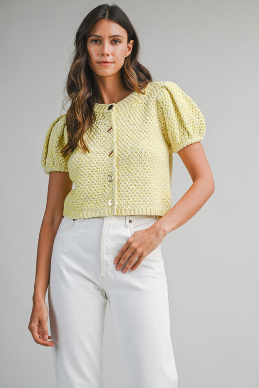 rebecca puff sleeve sweater