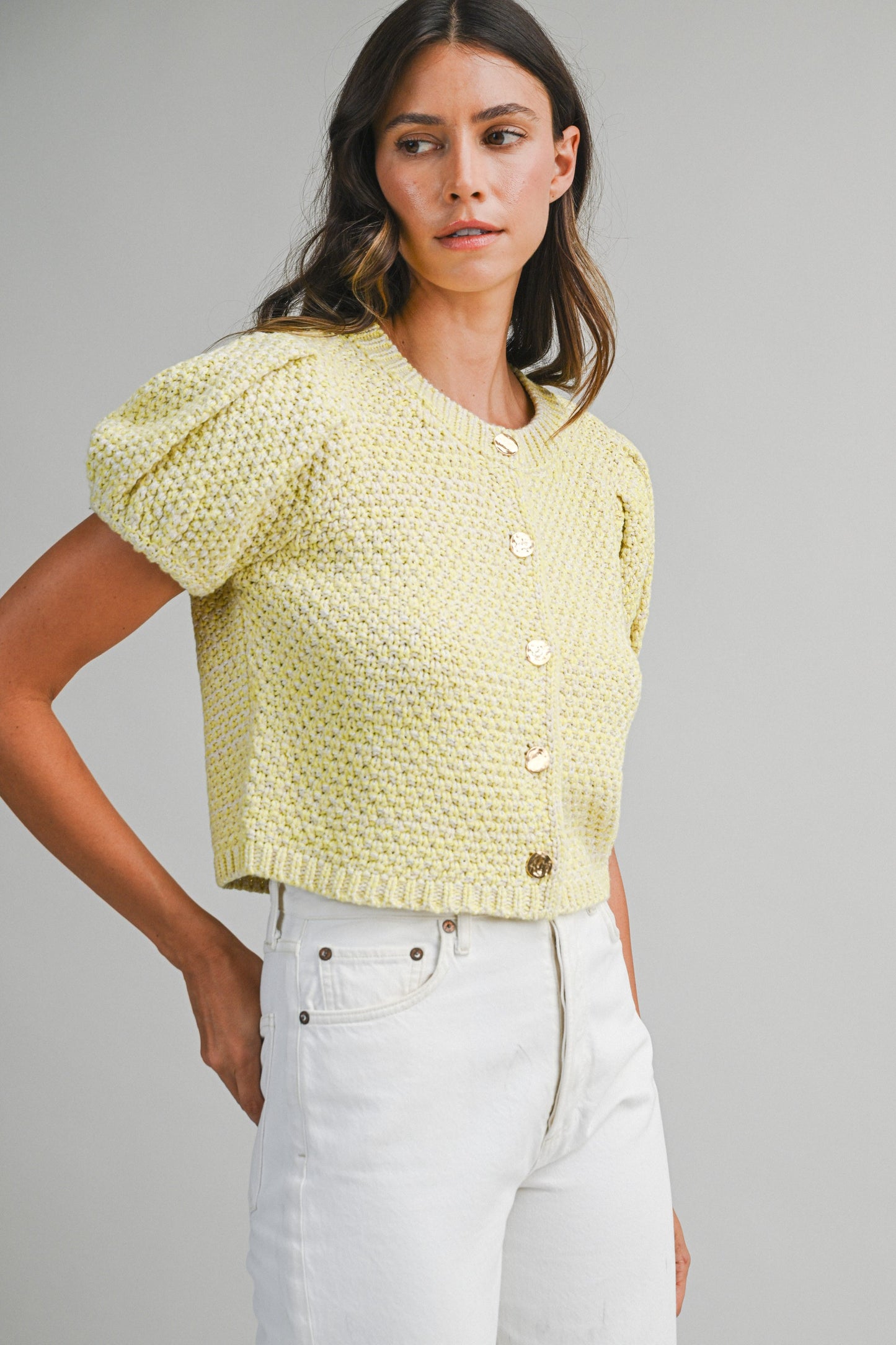 rebecca puff sleeve sweater