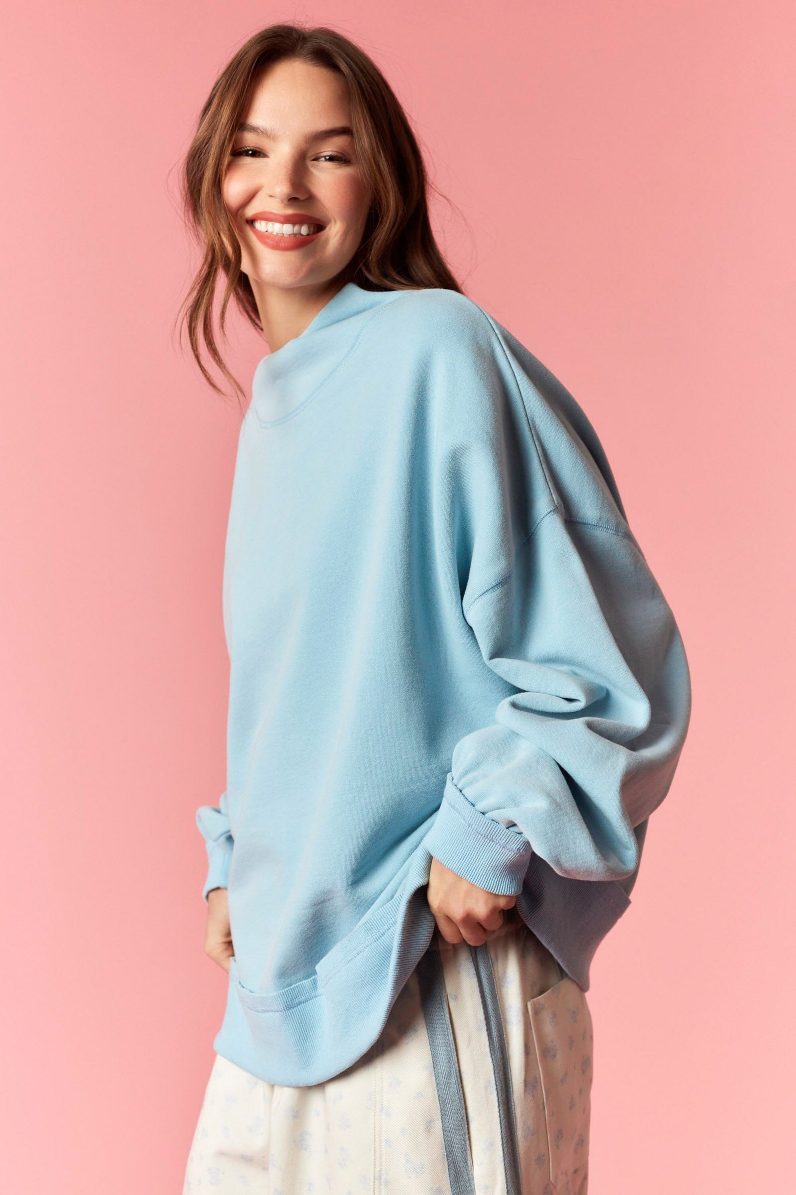 maeve mock neck sweatshirt
