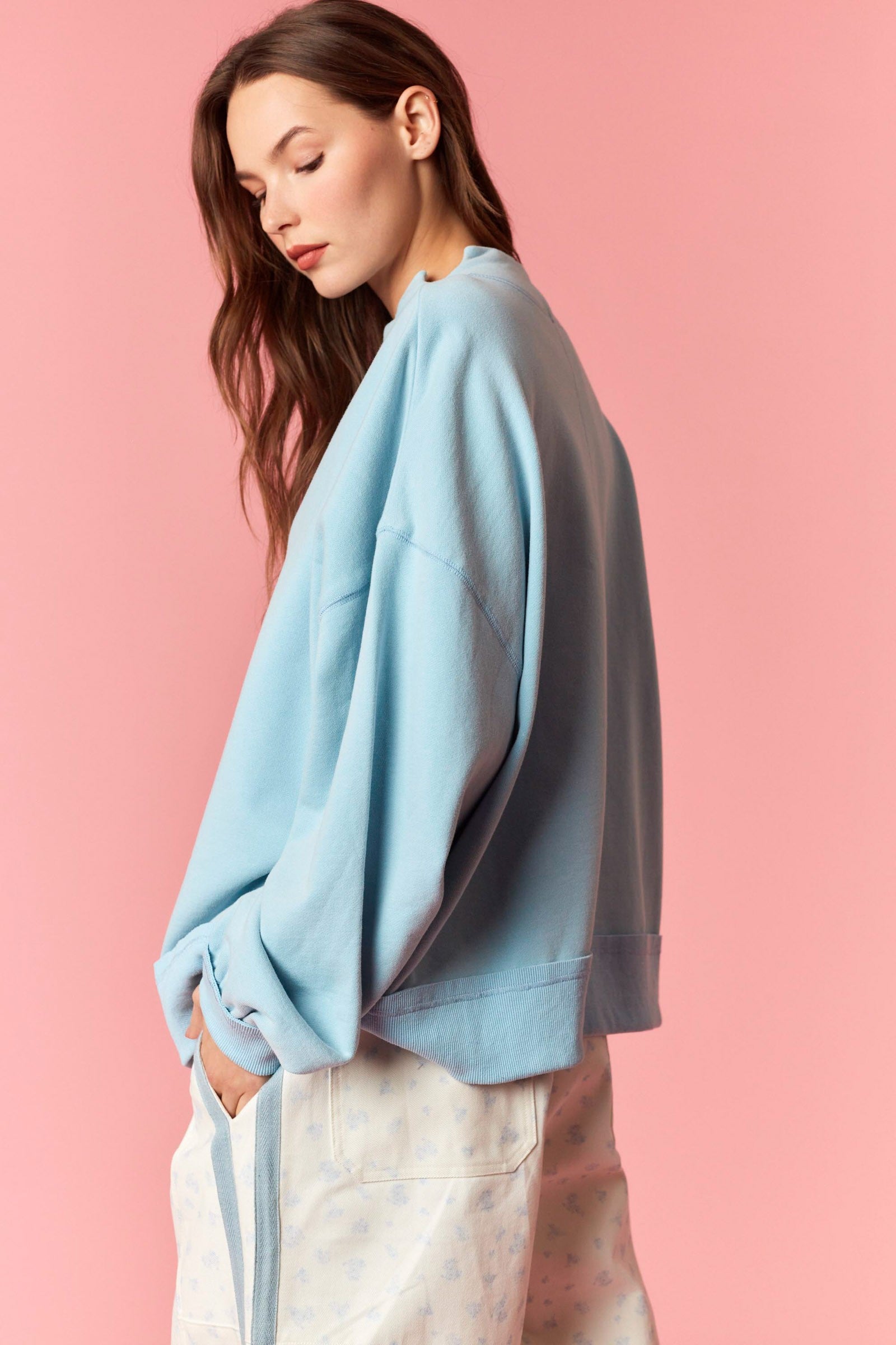 maeve mock neck sweatshirt