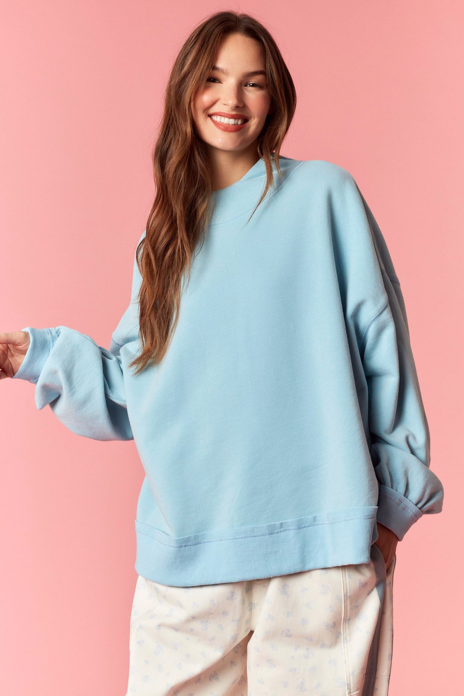 maeve mock neck sweatshirt