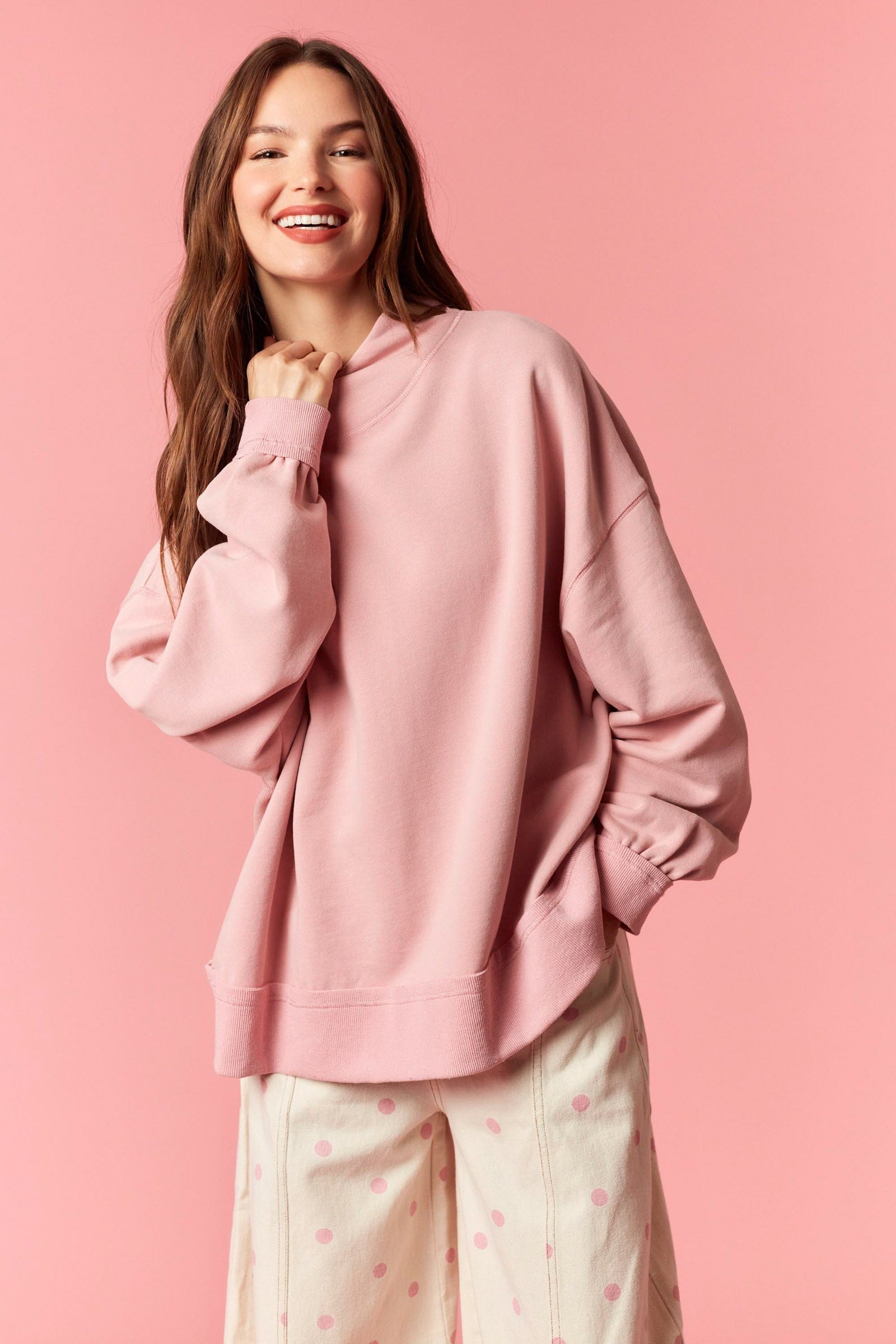 maeve mock neck sweatshirt