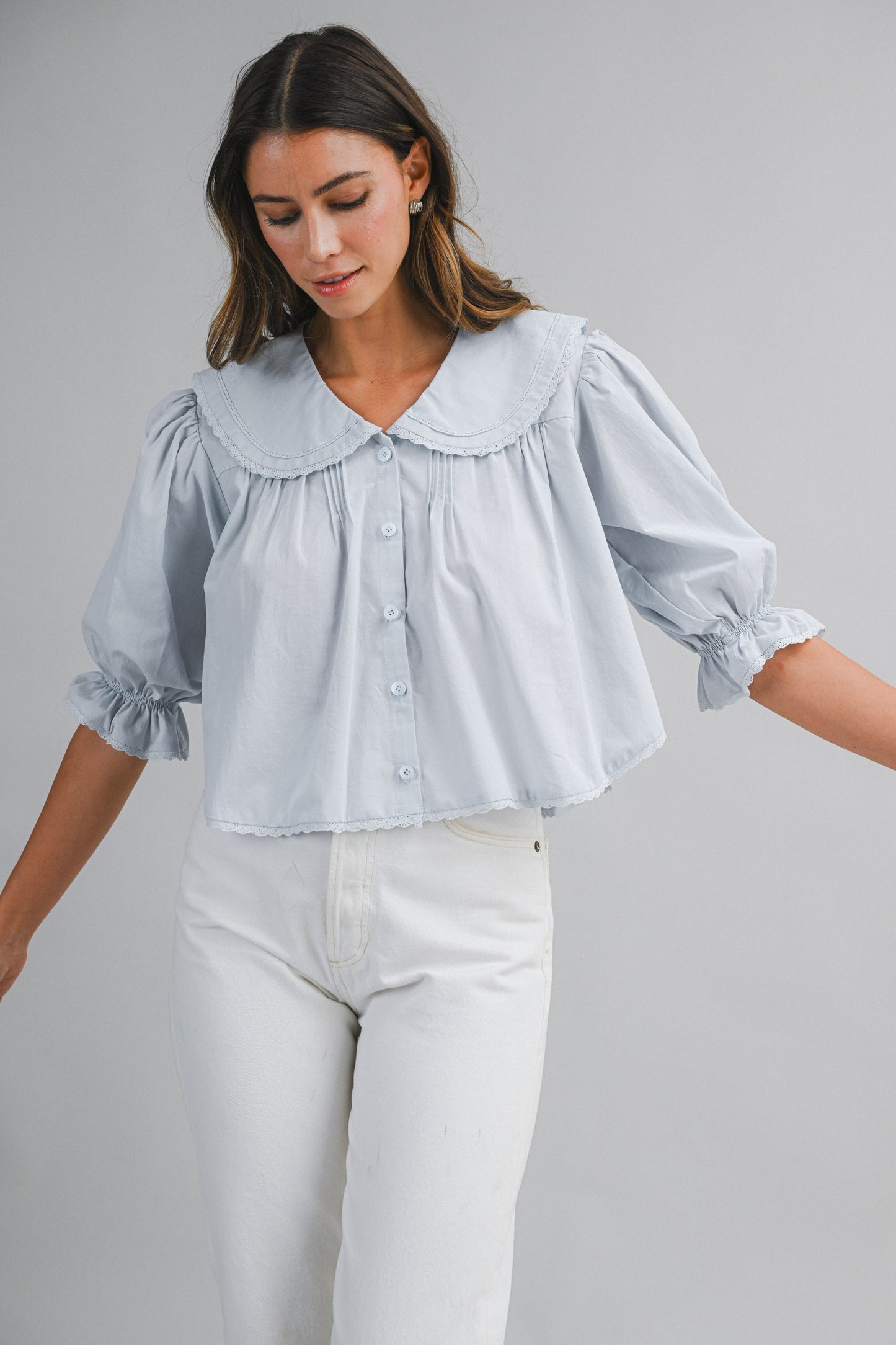 kate peter pan collar blouse