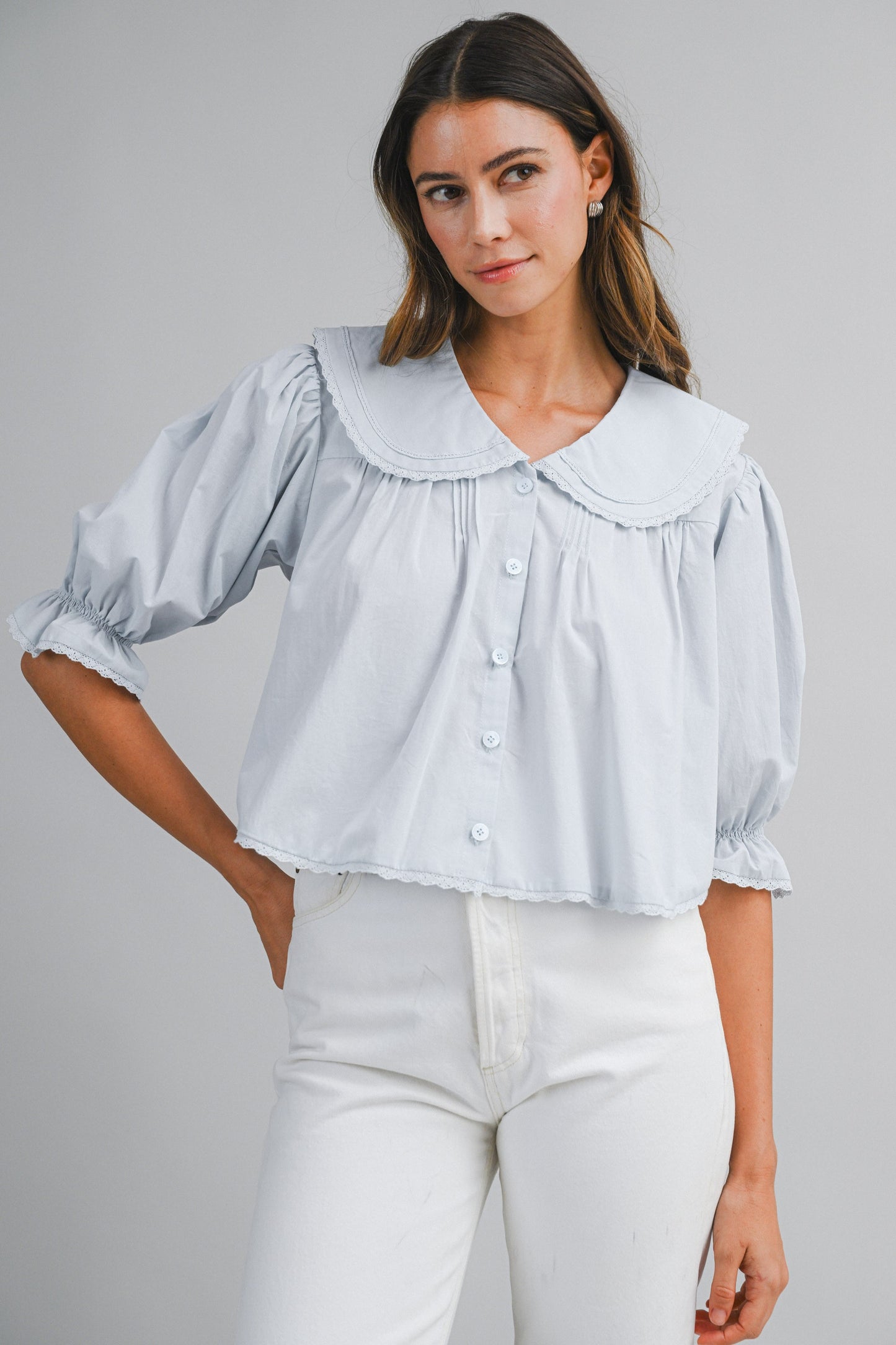kate peter pan collar blouse