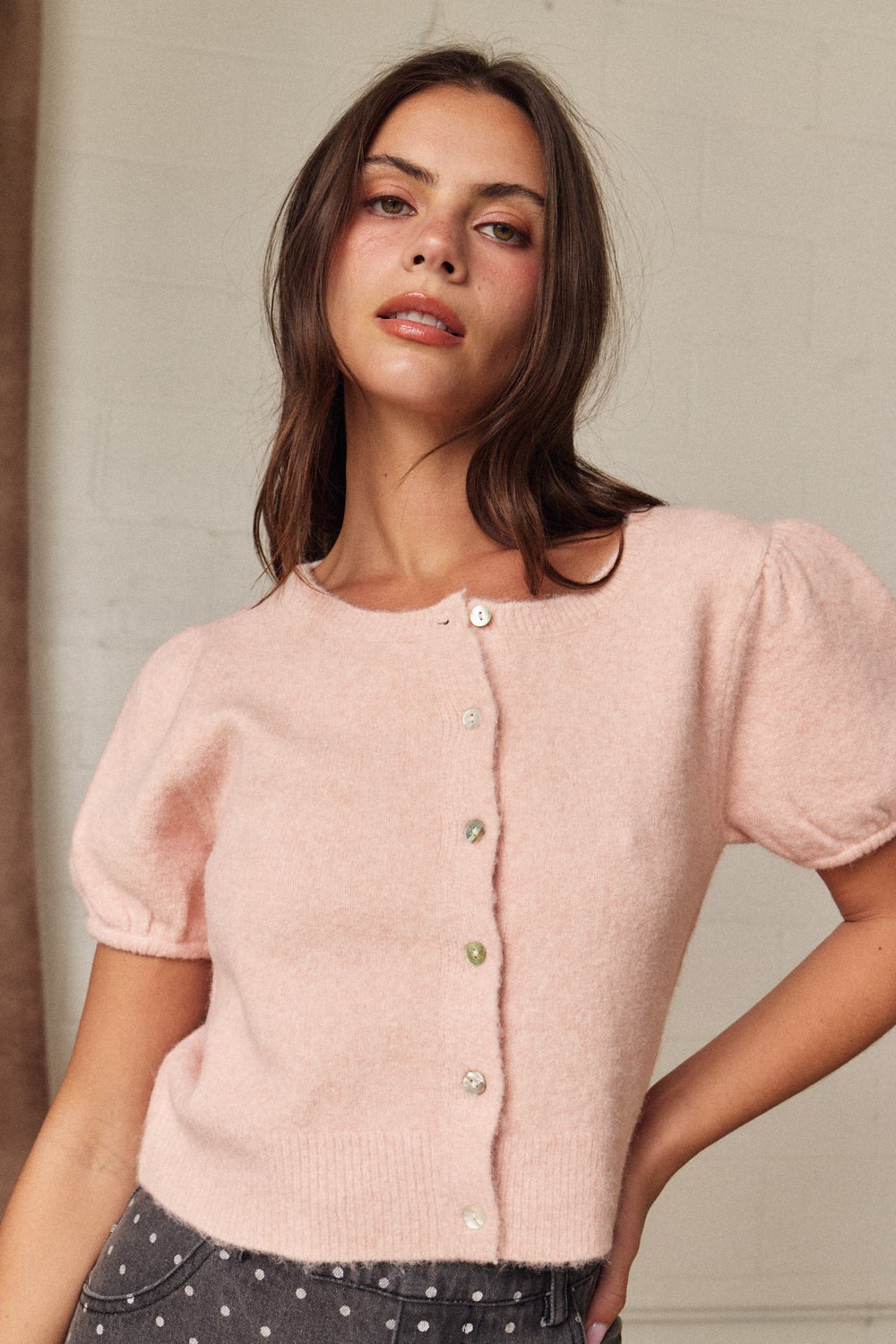 sweetheart cardi top
