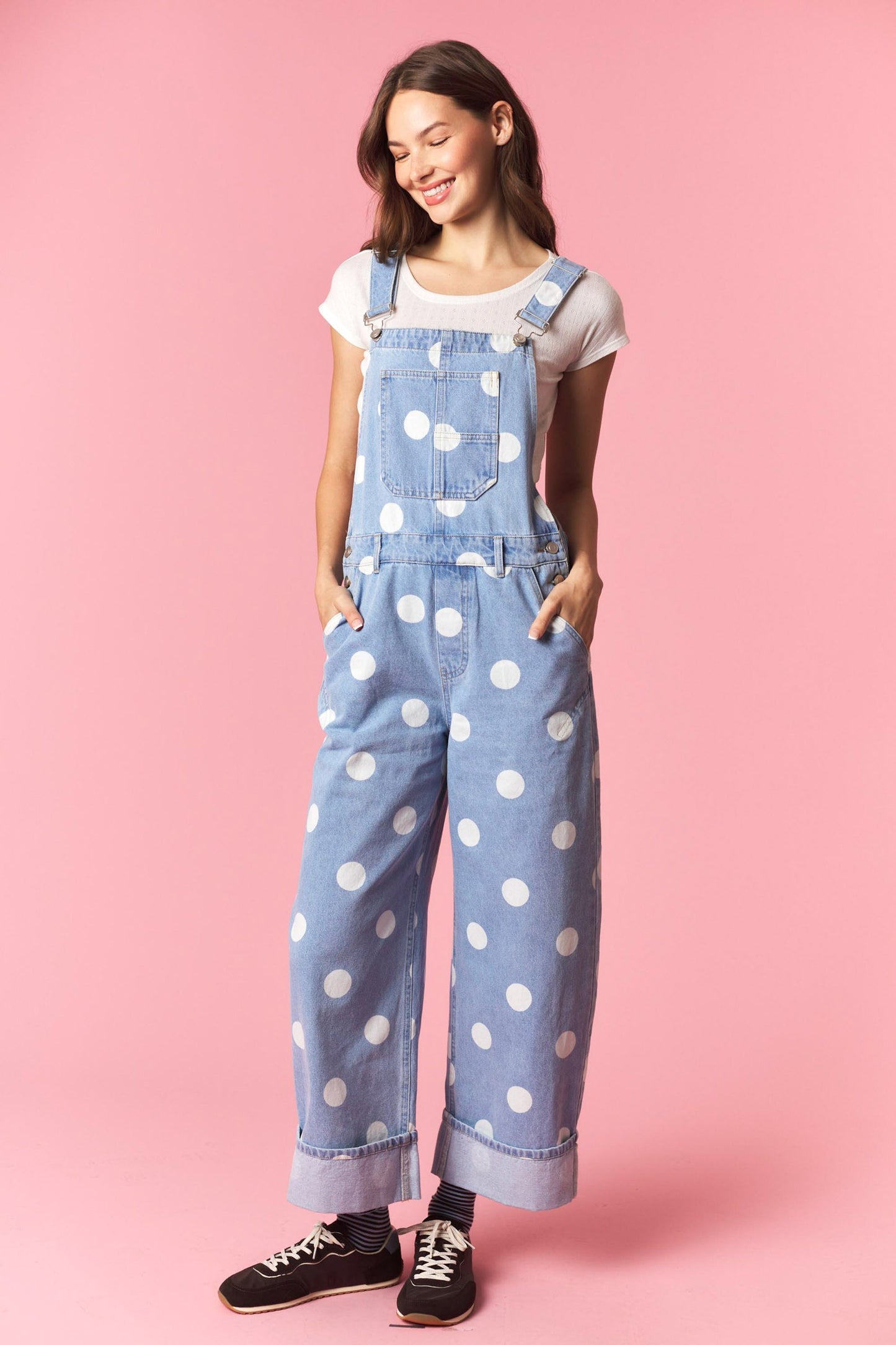 molly polka dot overalls