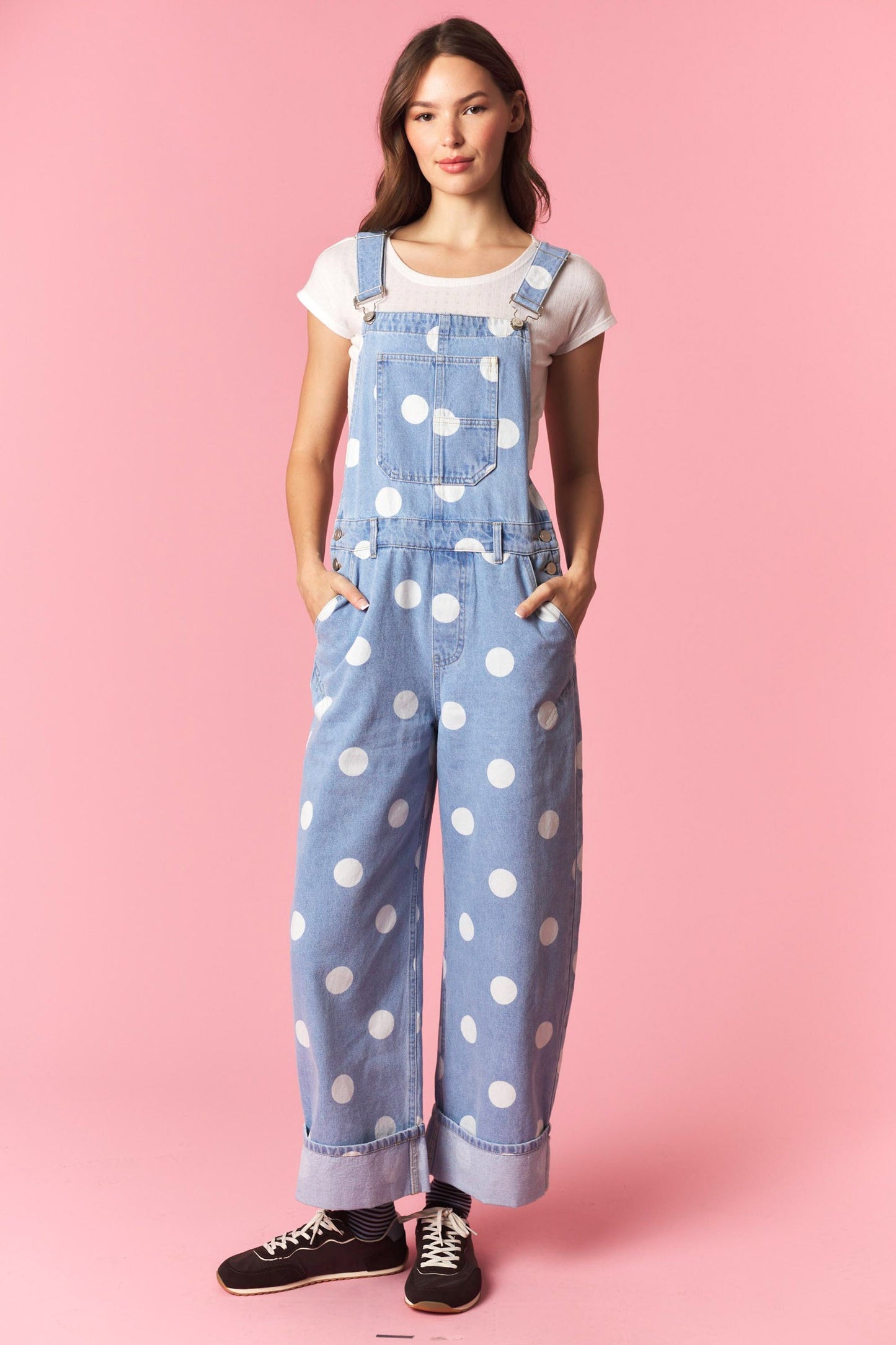 molly polka dot overalls