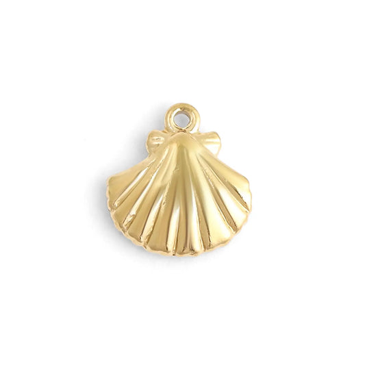 gold sea shell charm
