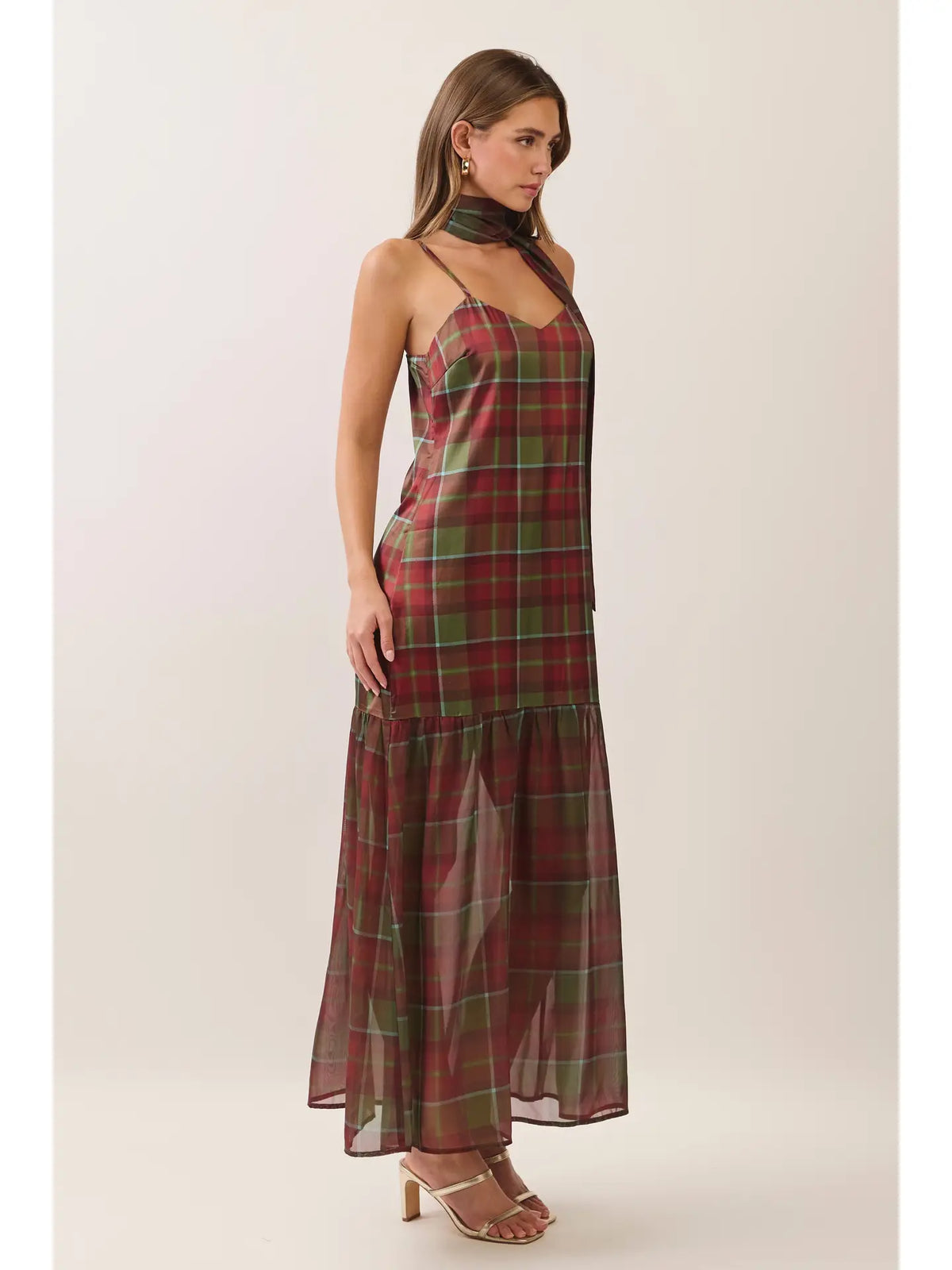 quinn plaid maxi