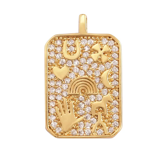 lucky card charm