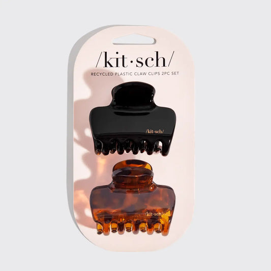 puffy claw clip - tort