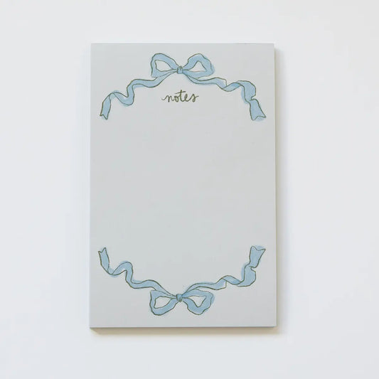 large blue bow sticky note pad