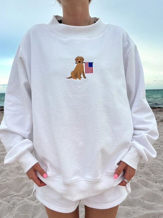 all american golden mock neck