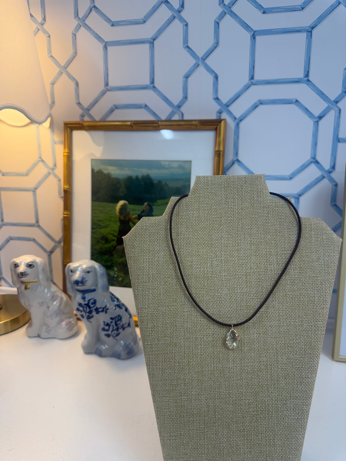 gemstone cord necklace