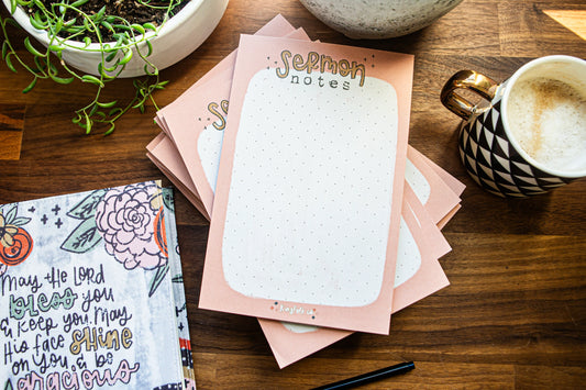sermon notes notepad