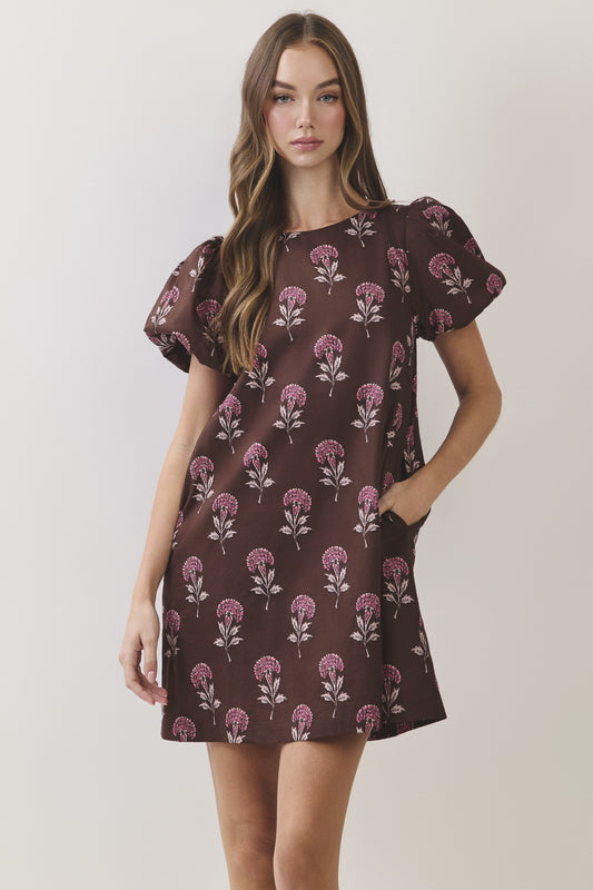 brooklyn brown mini dress