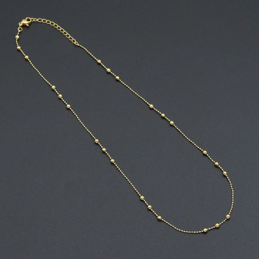 gold ball chain necklace