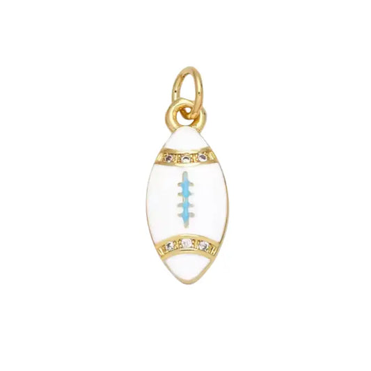 enamel football charm