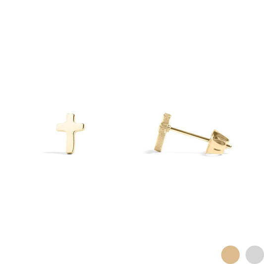 cross stud earrings