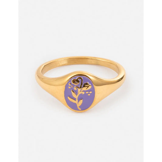 lavender floral ring