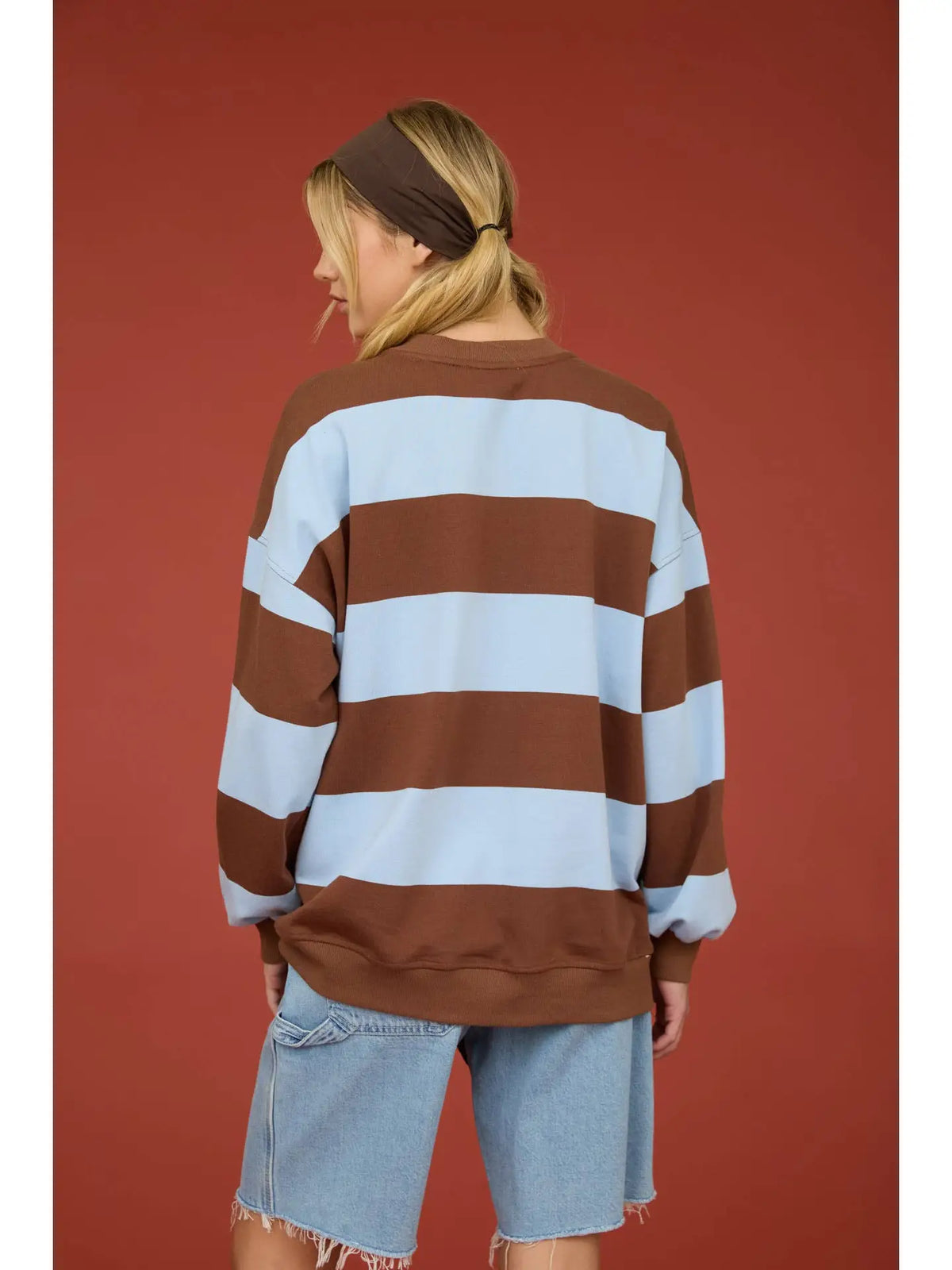 jamie striped crewneck