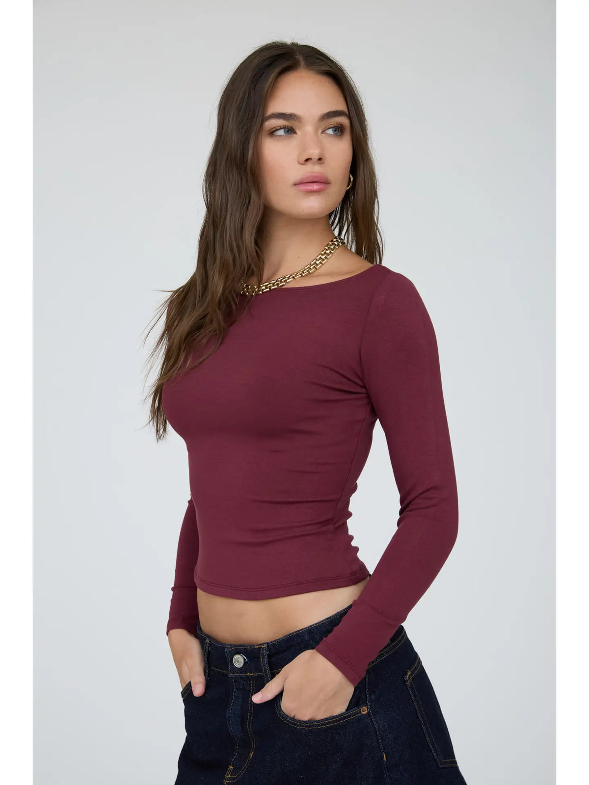 allie boat neck long sleeve