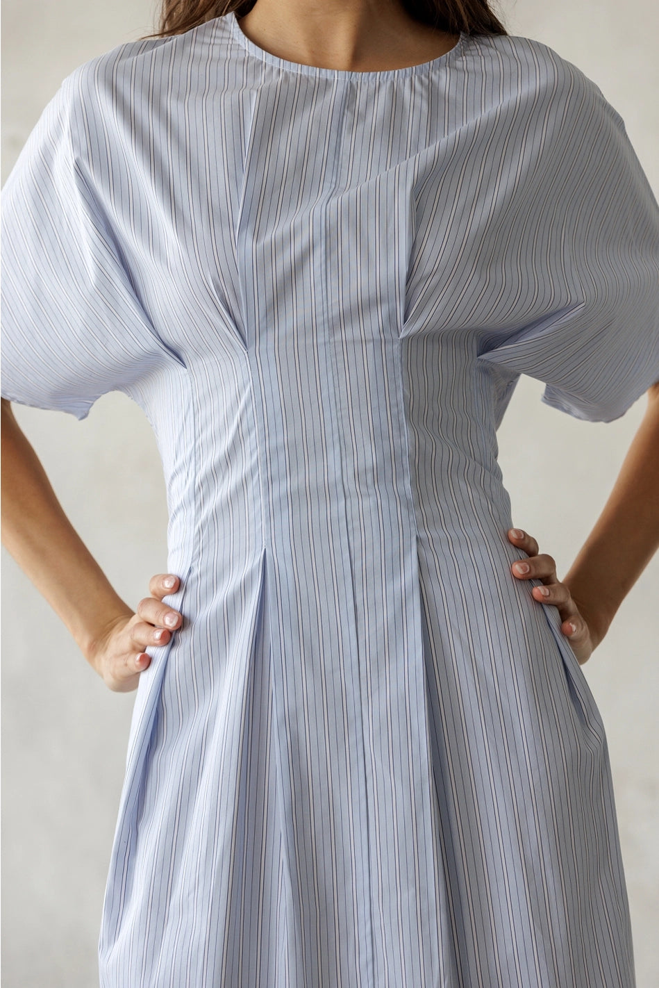 elisa pinstriped mini dress