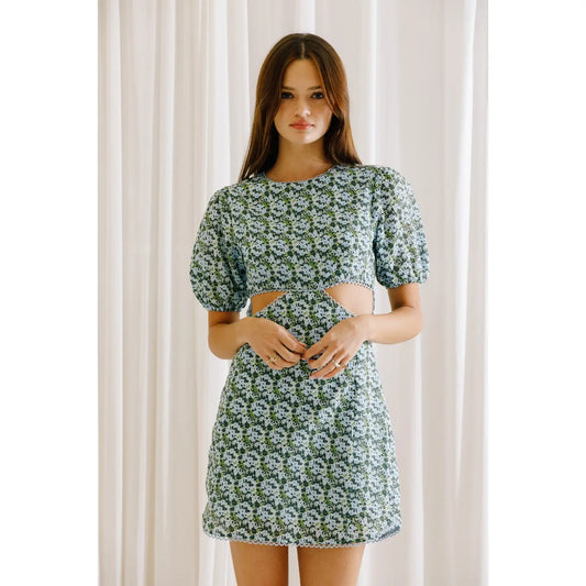 alice floral cut-out dress