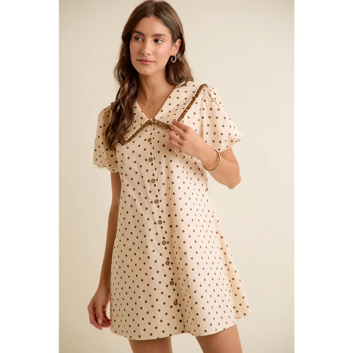 nola polka dot mini dress