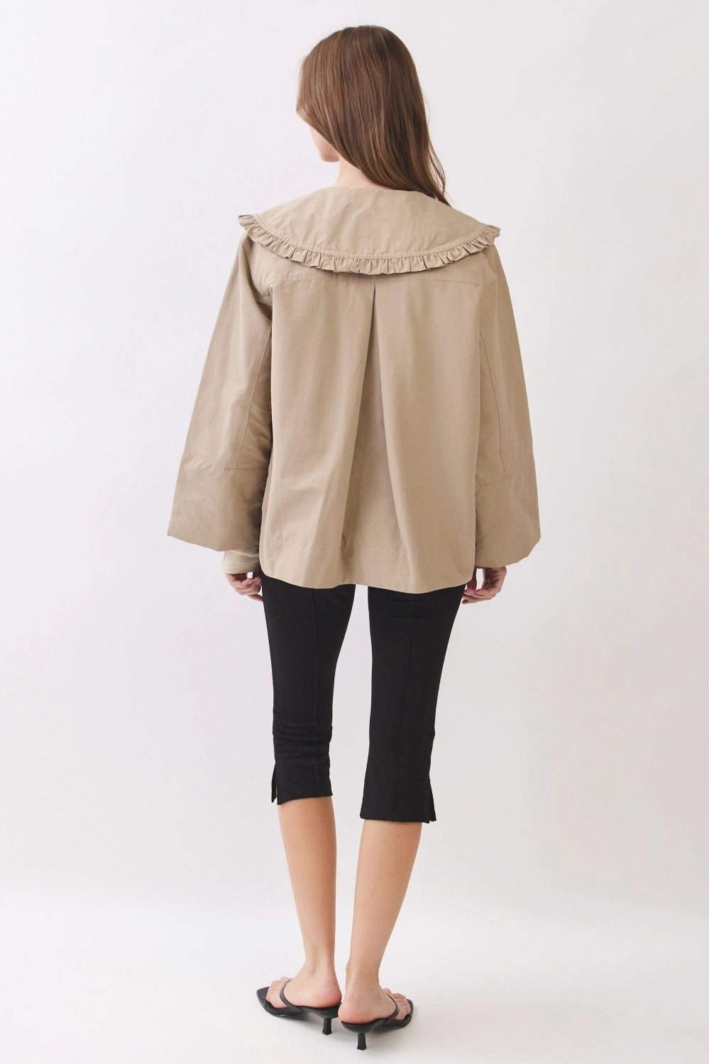 sloan ruffle collar jacket
